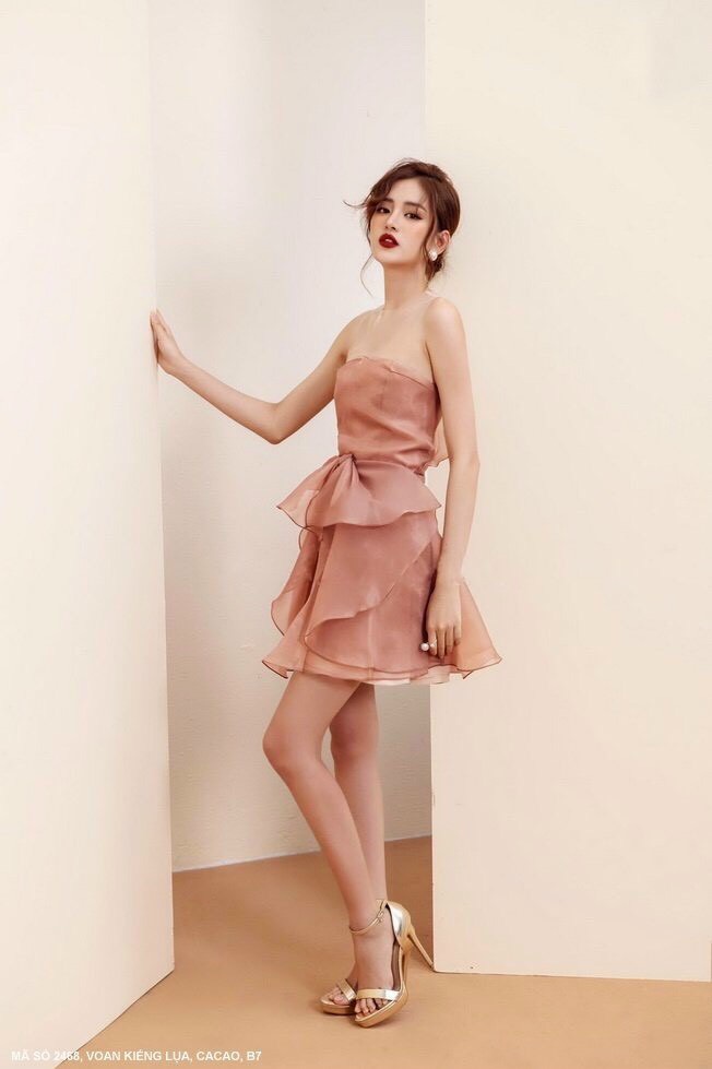 Đầm Voan Xòe Cúp Ngực - D2468